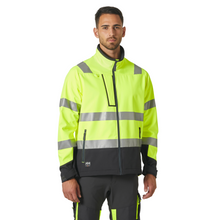 Load image into Gallery viewer, Helly Hansen Workwear Men's Alna 2.0 Hi Vis Softshell Jacket (Yellow/Ebony)