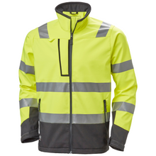 Load image into Gallery viewer, Helly Hansen Workwear Men's Alna 2.0 Hi Vis Softshell Jacket (Yellow/Ebony)