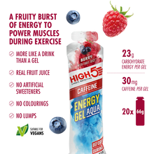 Load image into Gallery viewer, High 5 Energy Gel Aqua with Caffeine (66g)(Berry)