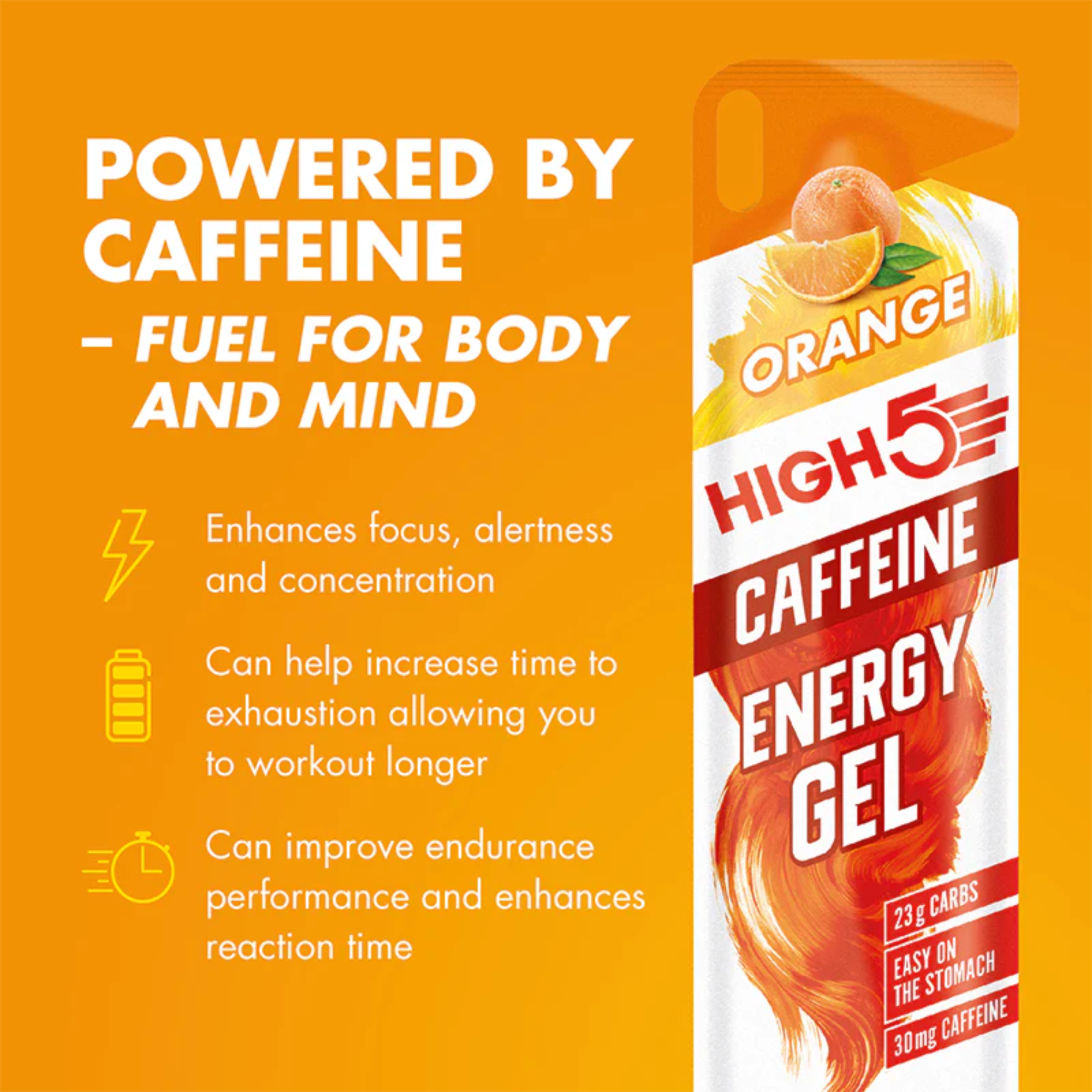 High 5 Energy Gel with Caffeine 40g Pouch (Raspberry)