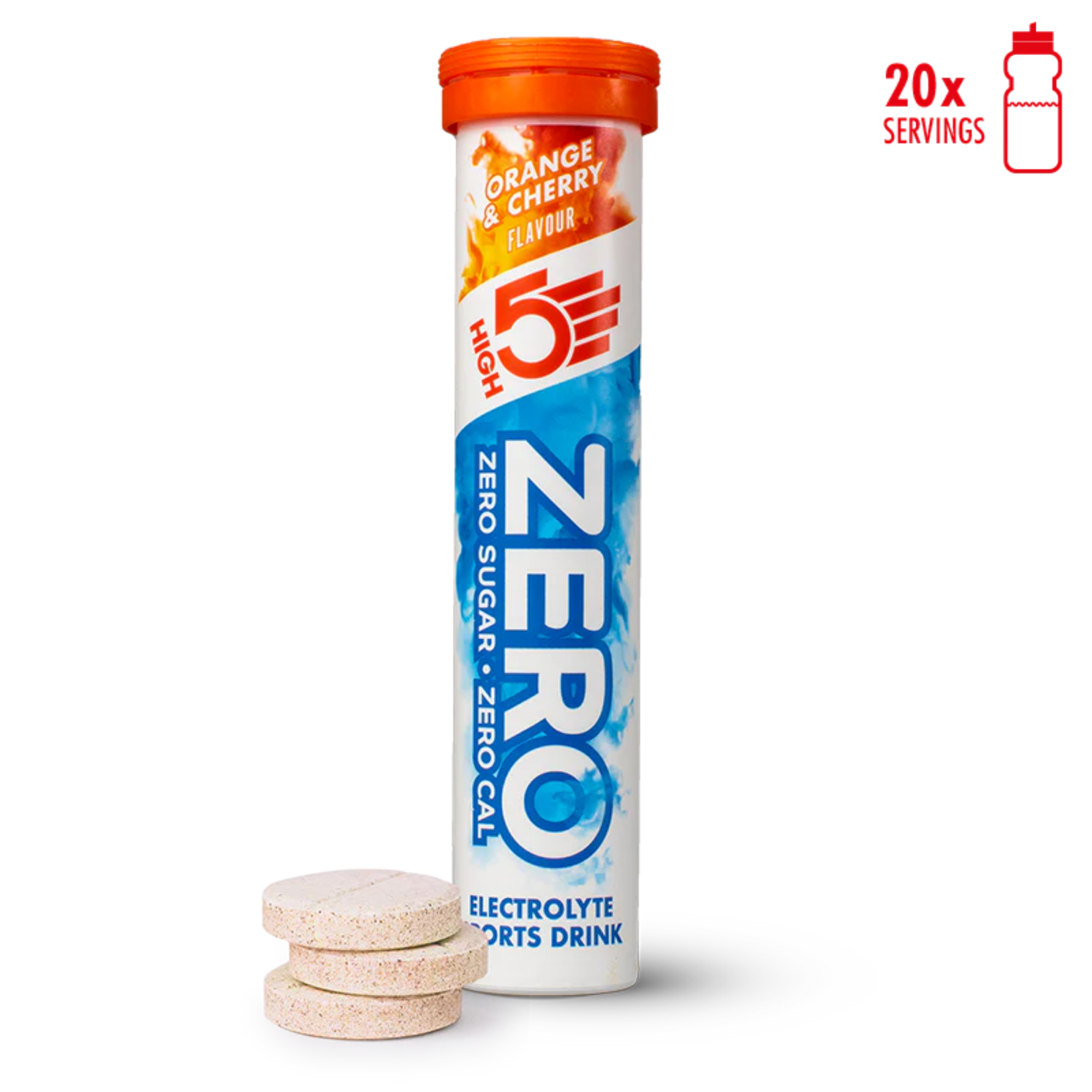High 5 Zero Electrolyte Drink 20 Tablet Tube (Cherry & Orange)