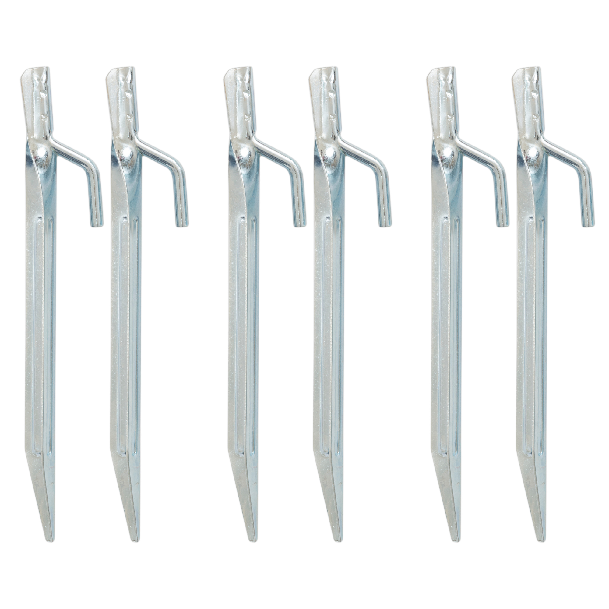 Highlander 18cm/7in Steel Angle Tent Pegs (6 Per Pack)