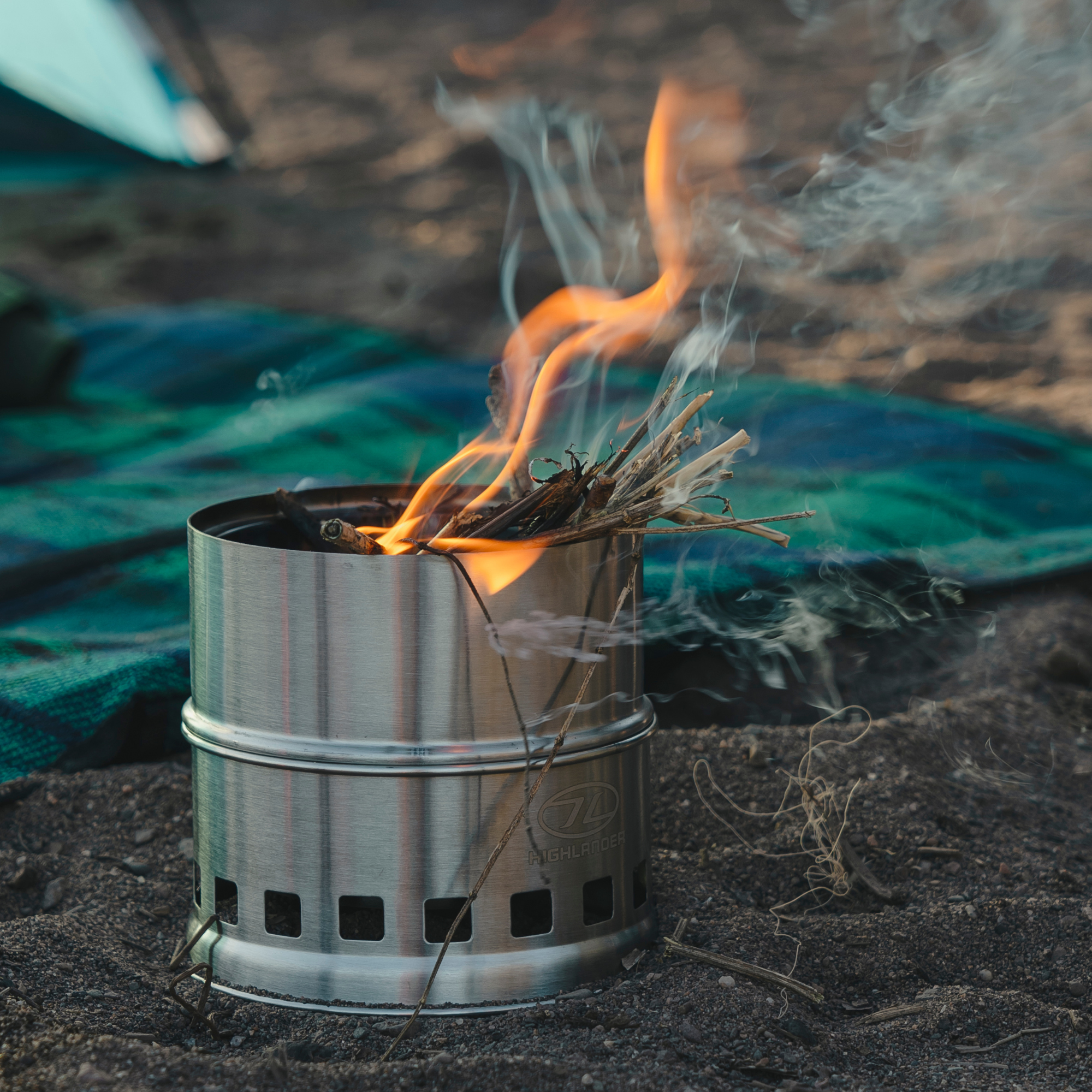 Highlander Cabar Wood Burning Stainless Steel Stove