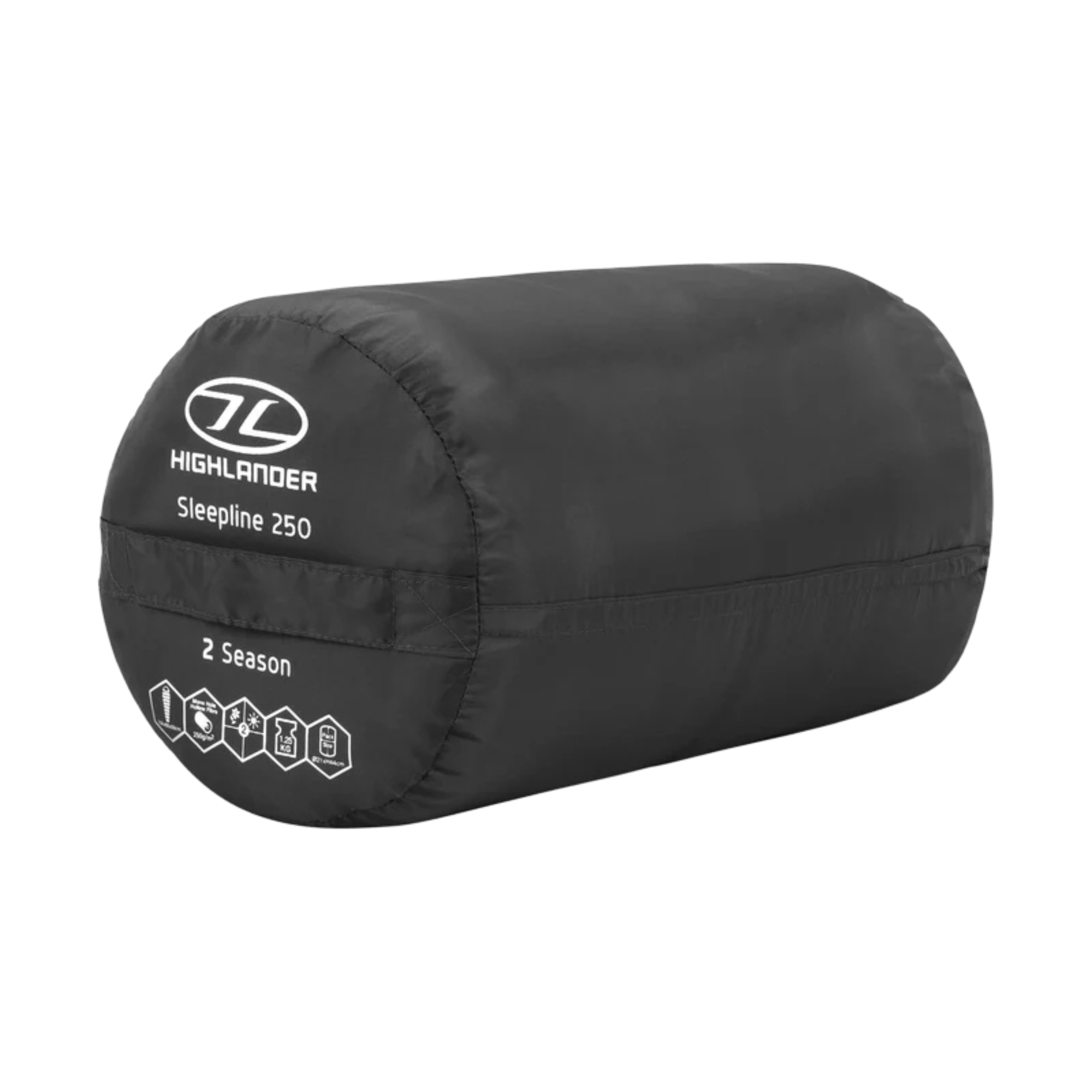 Highlander Sleepline 250 +8ºC/+5ºC Sleeping Bag (Charcoal)