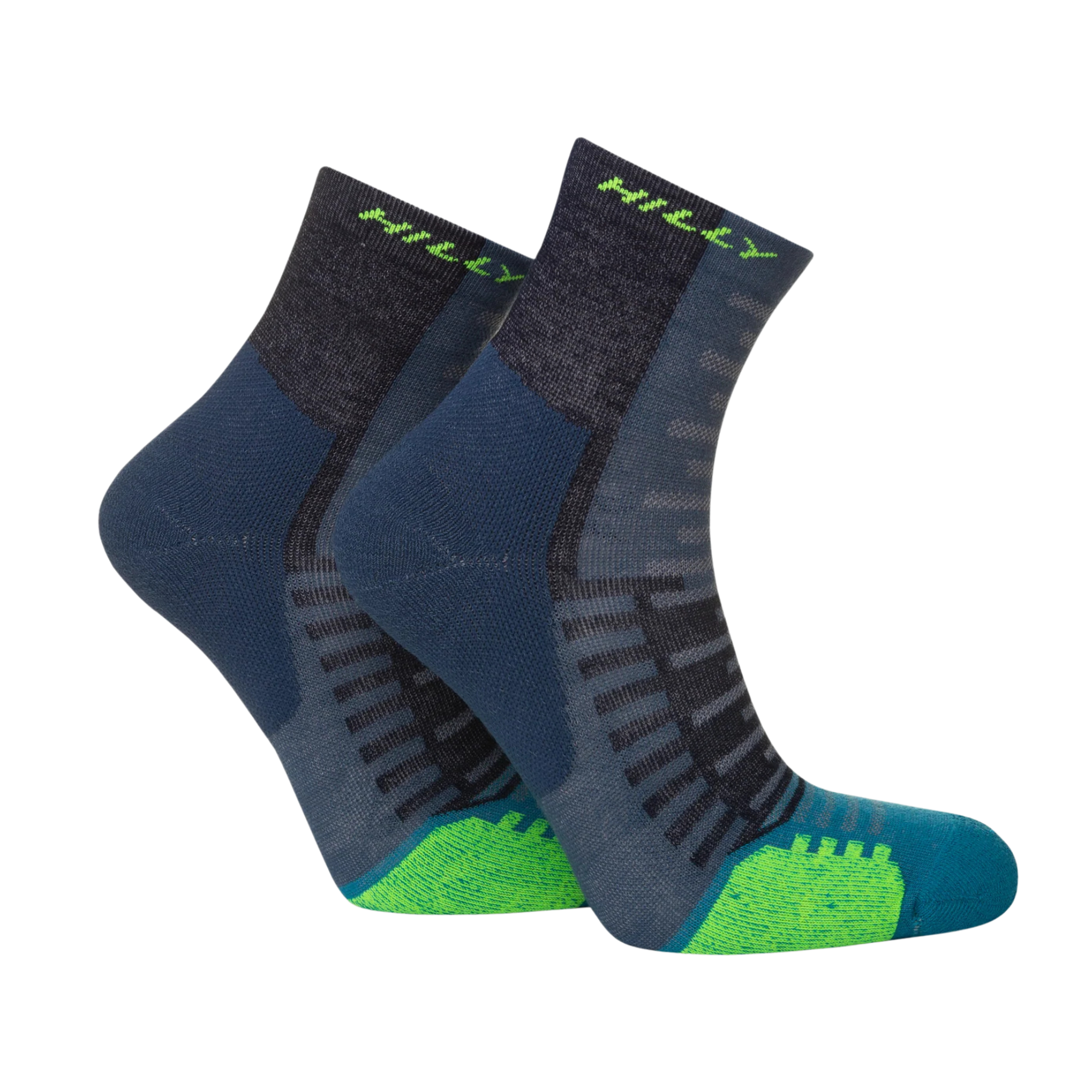 Hilly Unisex Active Running Anklet Socks (Denim/Teal)