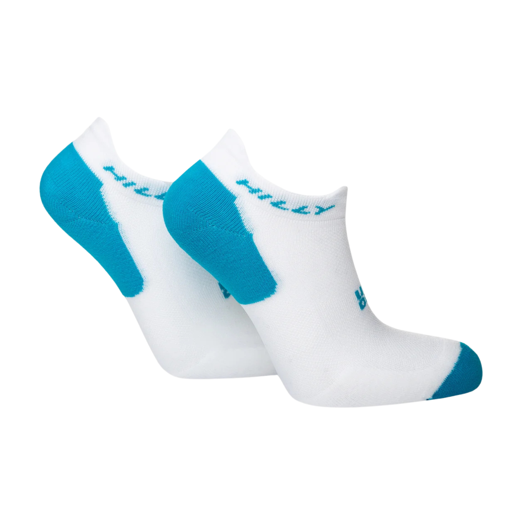 Hilly Unisex Active Running Socklets - 2 Pair Pack (White/Black/Peacock)