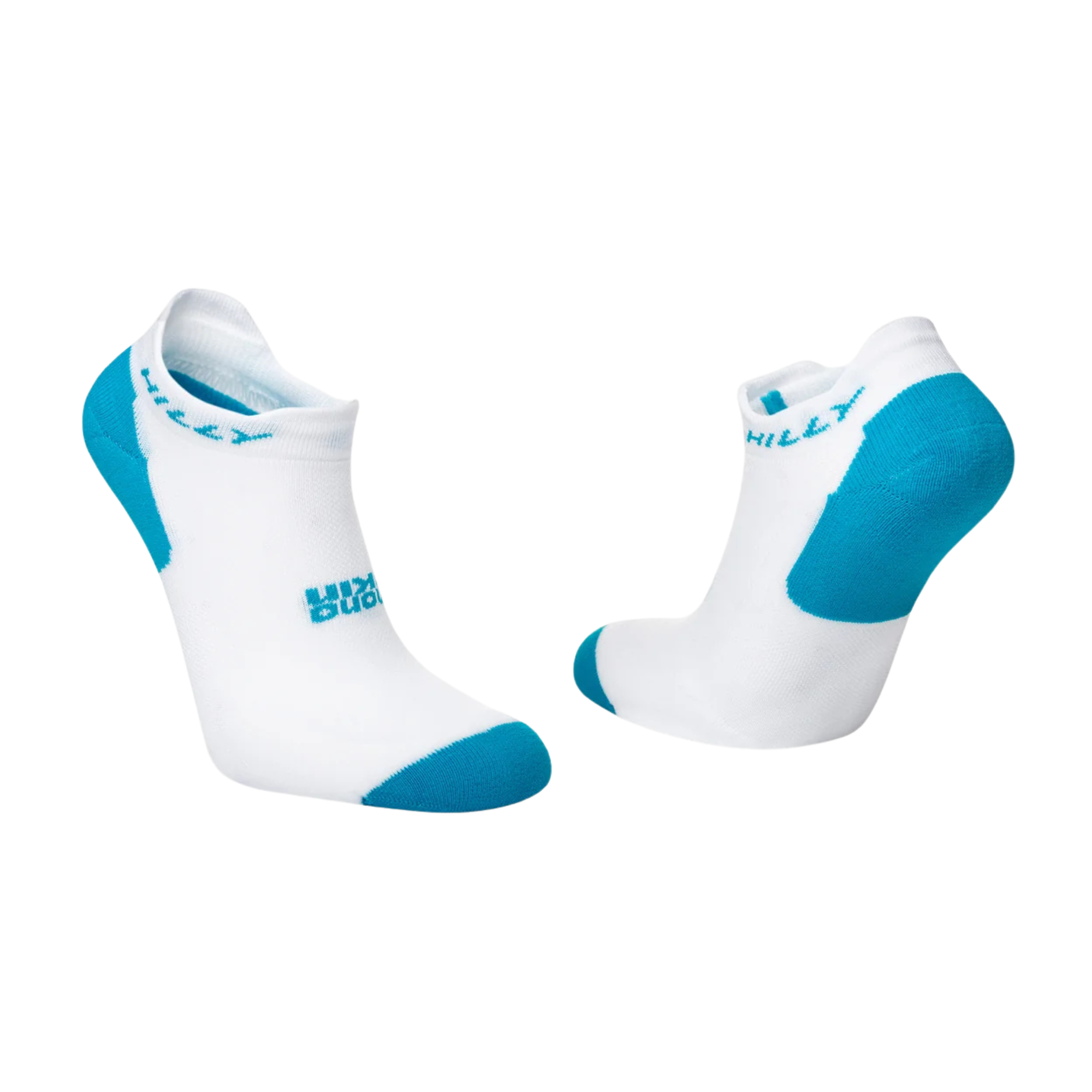 Hilly Unisex Active Running Socklets - 2 Pair Pack (White/Black/Peacock)