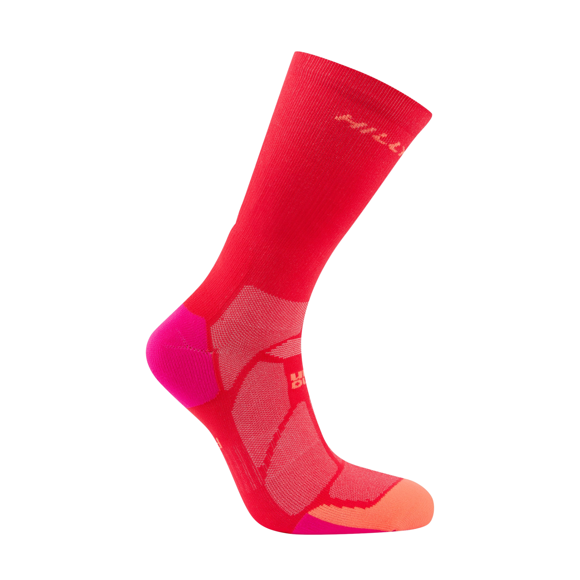 Hilly Unisex Marathon Fresh Crew Length Running Socks (Hot Pink/Neon Candy)