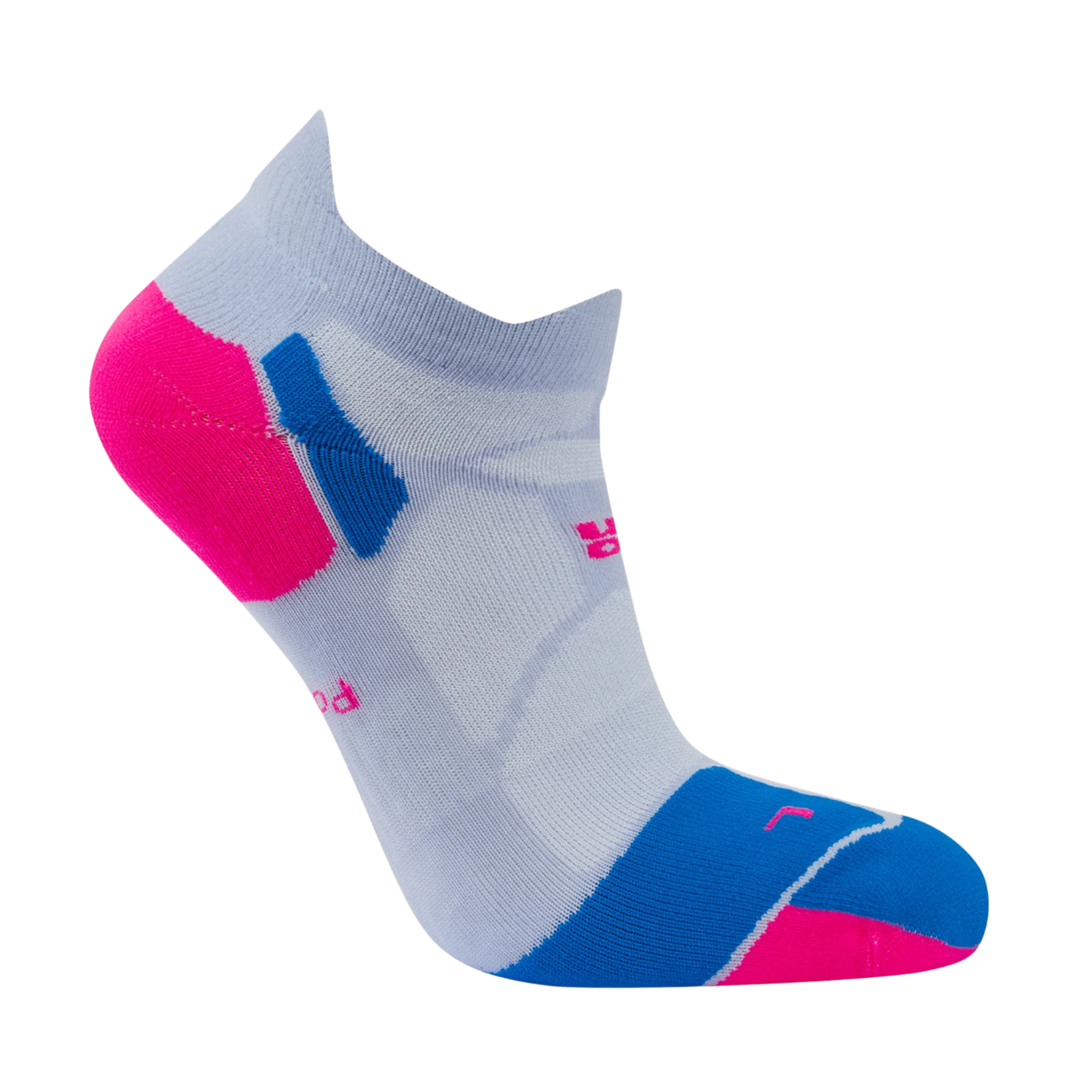 Hilly Unisex Marathon Fresh Running Socklets (Lilac/Hot Pink)