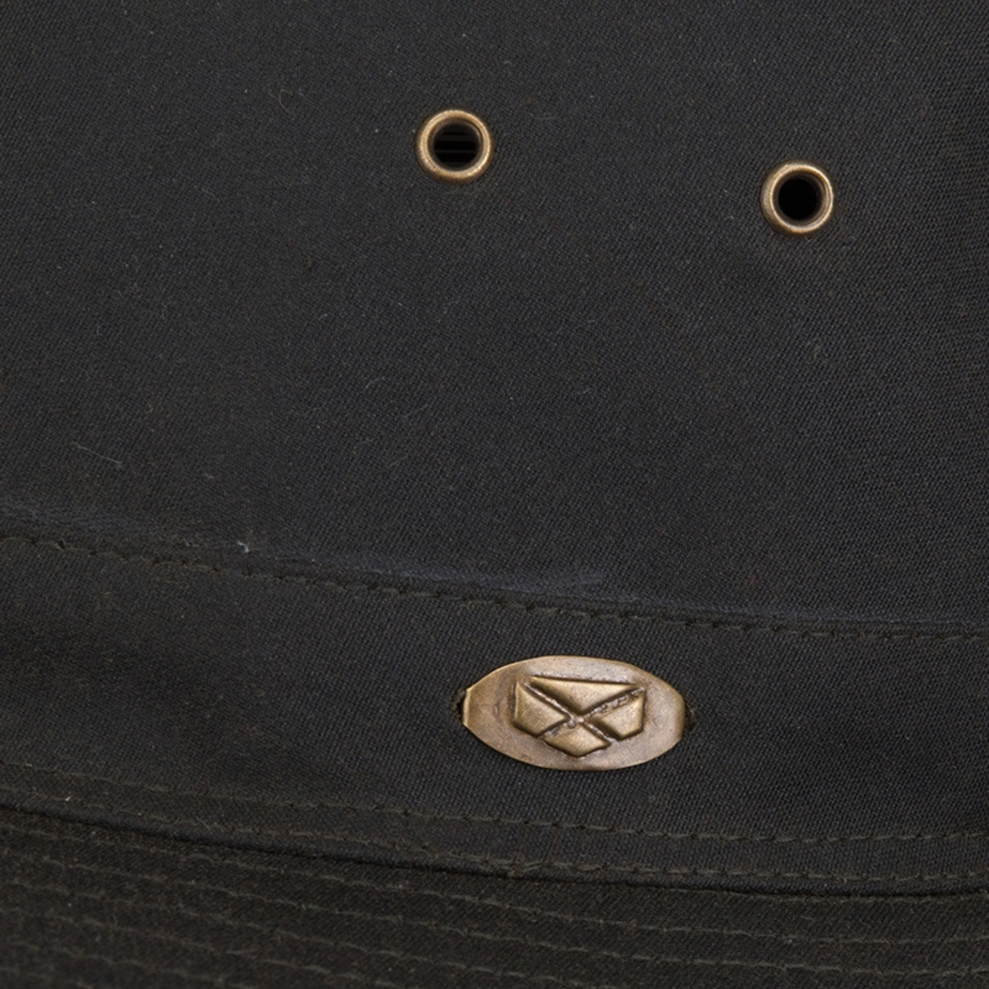 Hoggs of Fife Unisex Caledonia Waxed Brimmed Hat (Antique Olive)