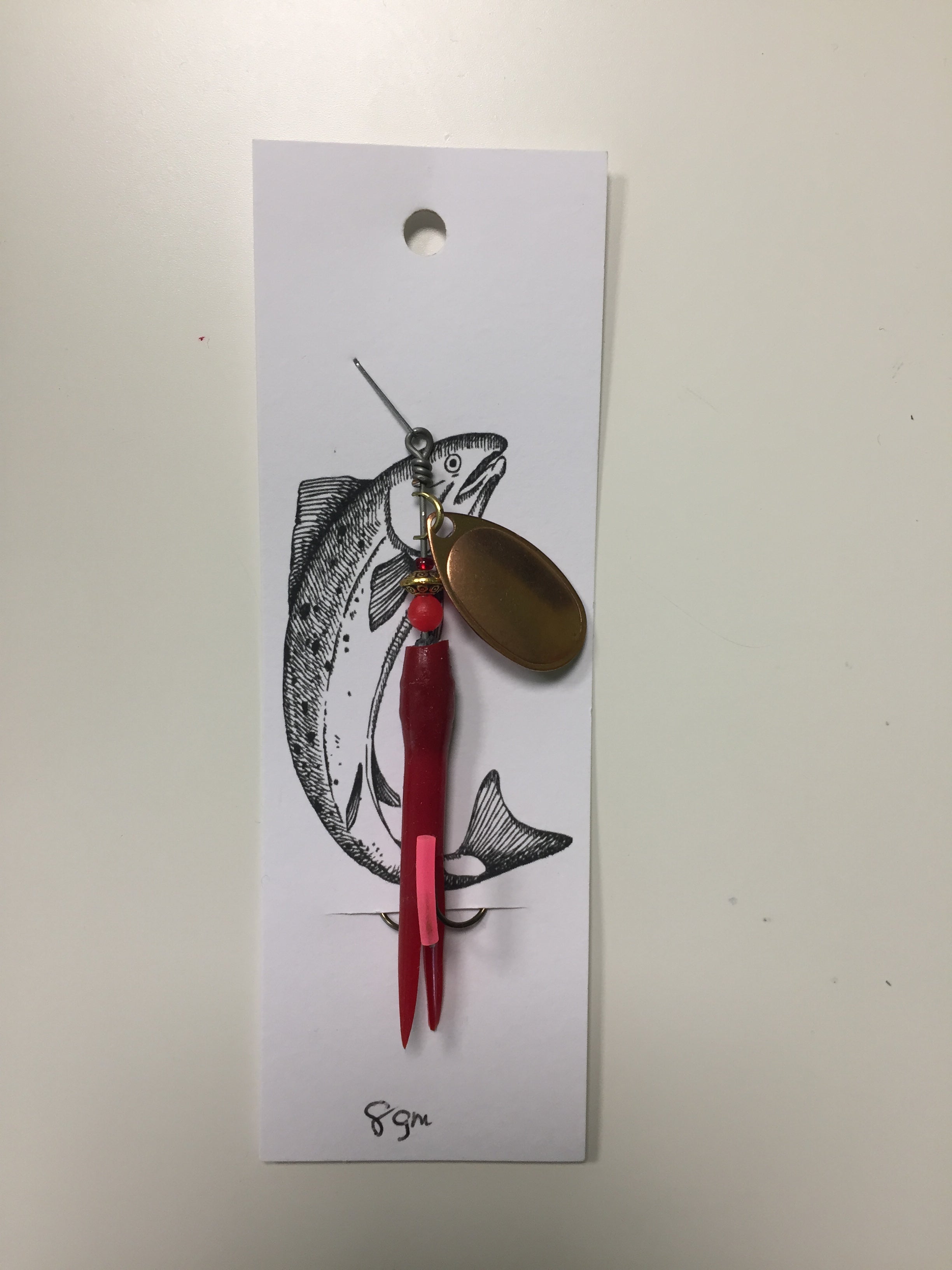 Flying C Spinning Lure (8g Red/Copper)