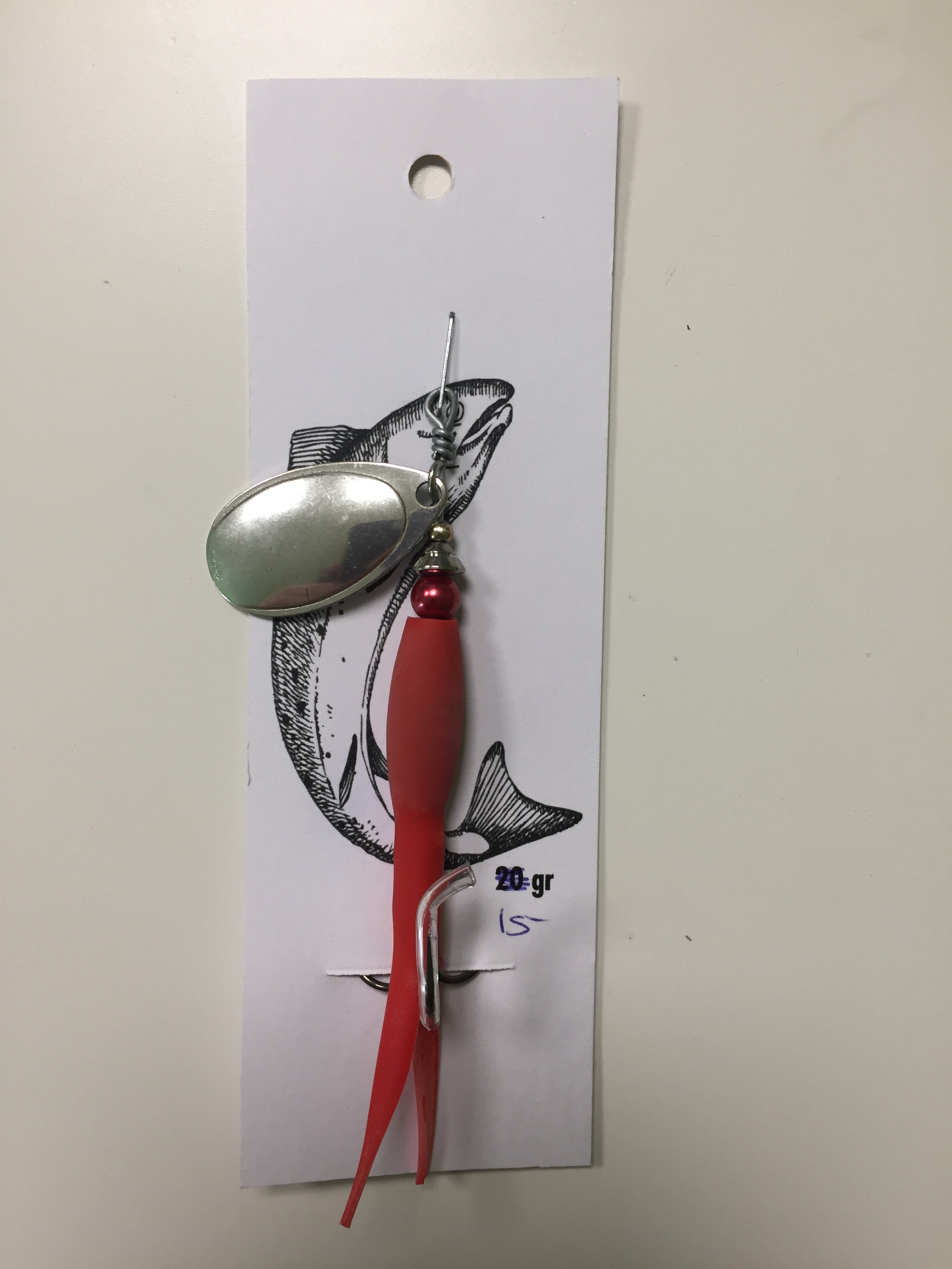 Flying C Spinning Lure (15g Red/Silver)