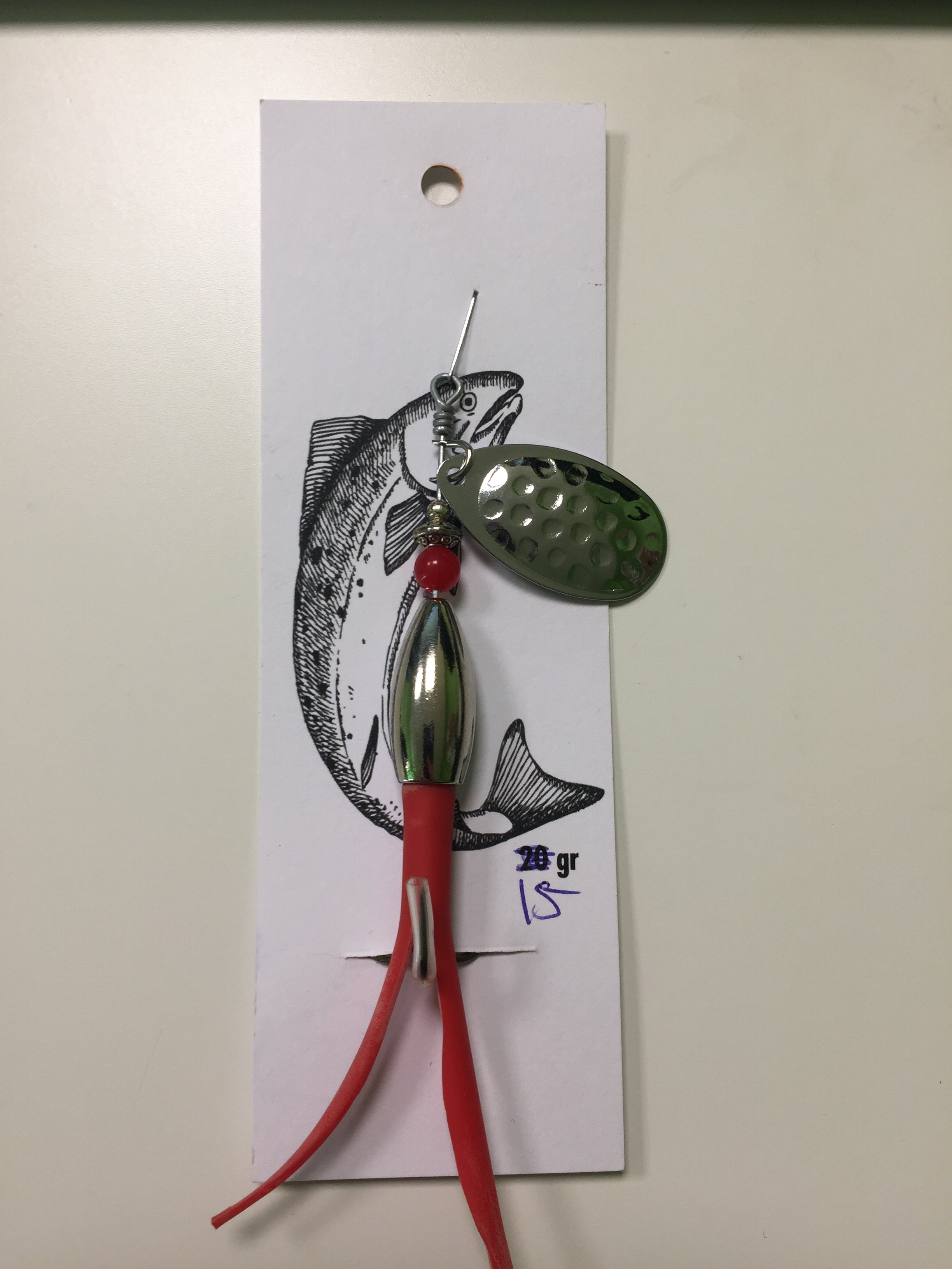 Conehead Flying C Spinning Lure (15g Red/Silver)