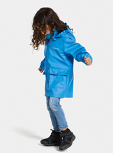 Load image into Gallery viewer, Didriksons Kids&#39; Jojo PU Waterproof Coat (Sharp Blue)
