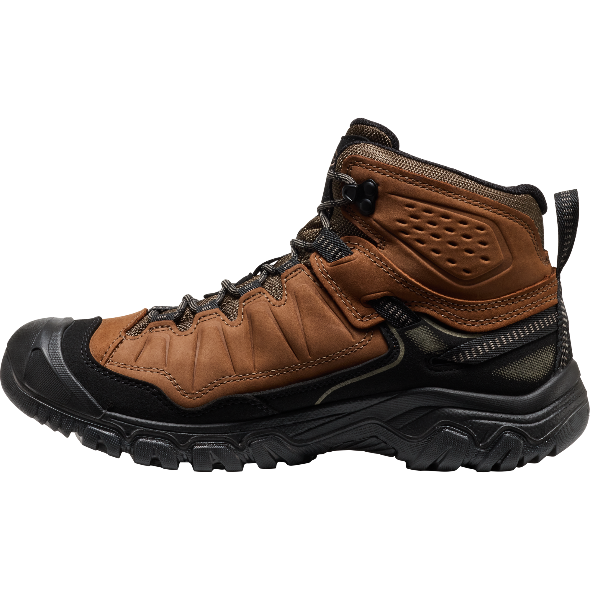 Keen Men's Targhee IV Waterproof Wide Fit Mid Trail Boots (Bison/Black)