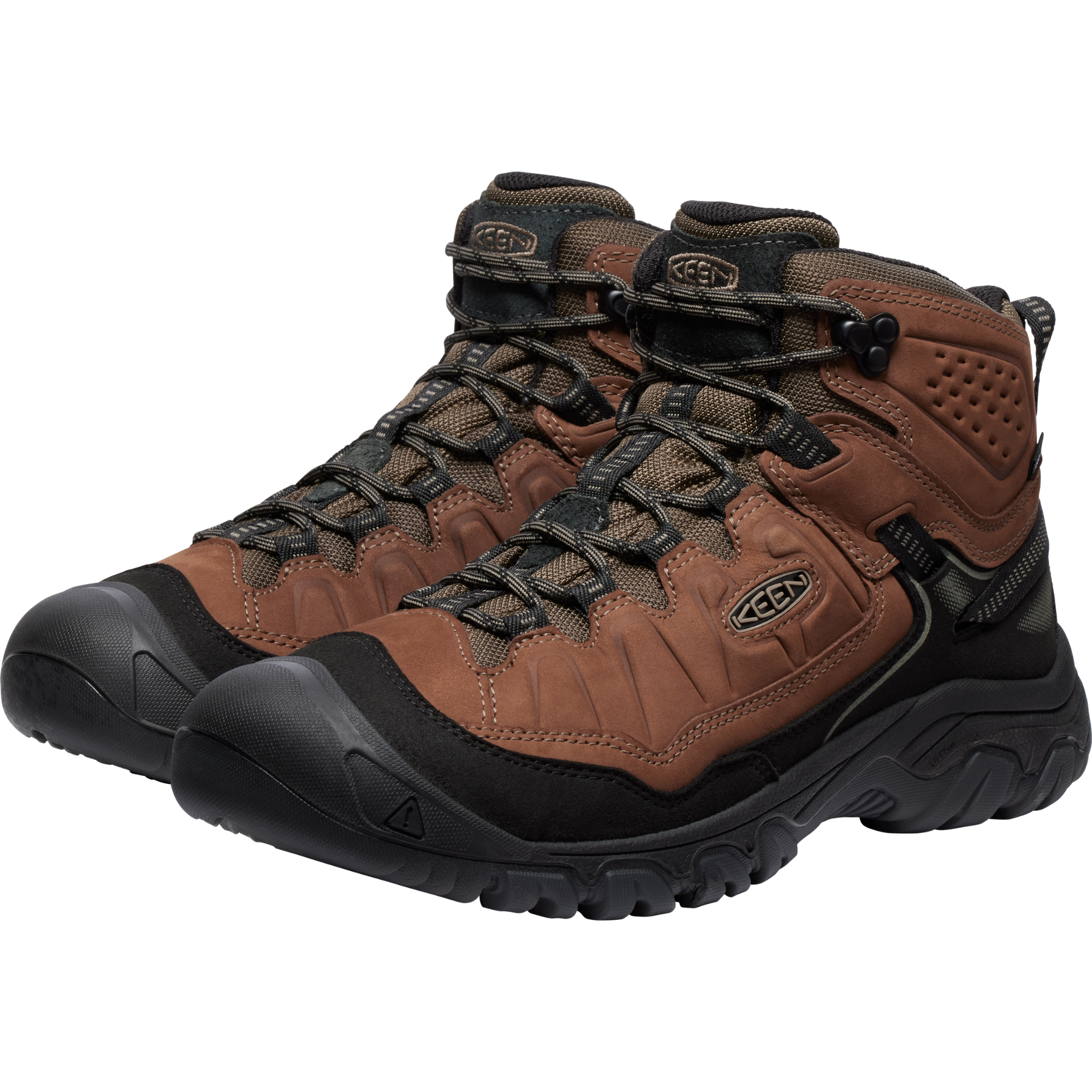 Keen Men's Targhee IV Waterproof Wide Fit Mid Trail Boots (Bison/Black)