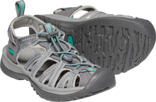 Load image into Gallery viewer, Keen Women's Whisper Closed Toe Sandals (Medium Grey/Peacock Green)