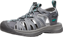 Load image into Gallery viewer, Keen Women's Whisper Closed Toe Sandals (Medium Grey/Peacock Green)
