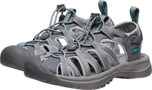 Load image into Gallery viewer, Keen Women's Whisper Closed Toe Sandals (Medium Grey/Peacock Green)