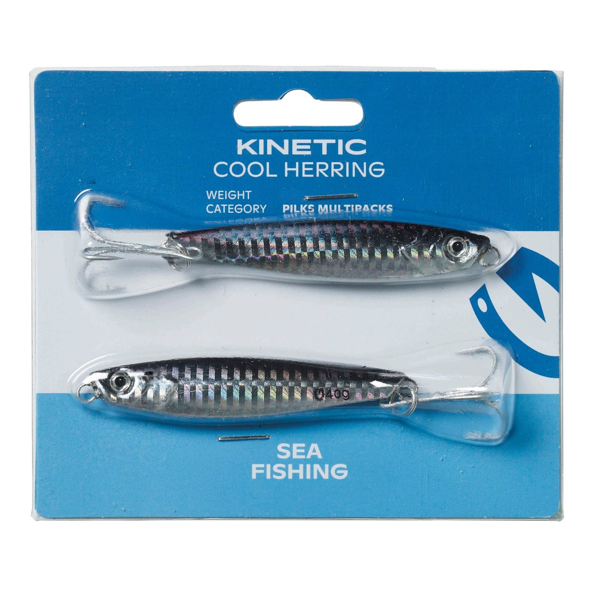 Kinetic Cool Herring Metal Lures (60g Black/Silver)(2 Pack)