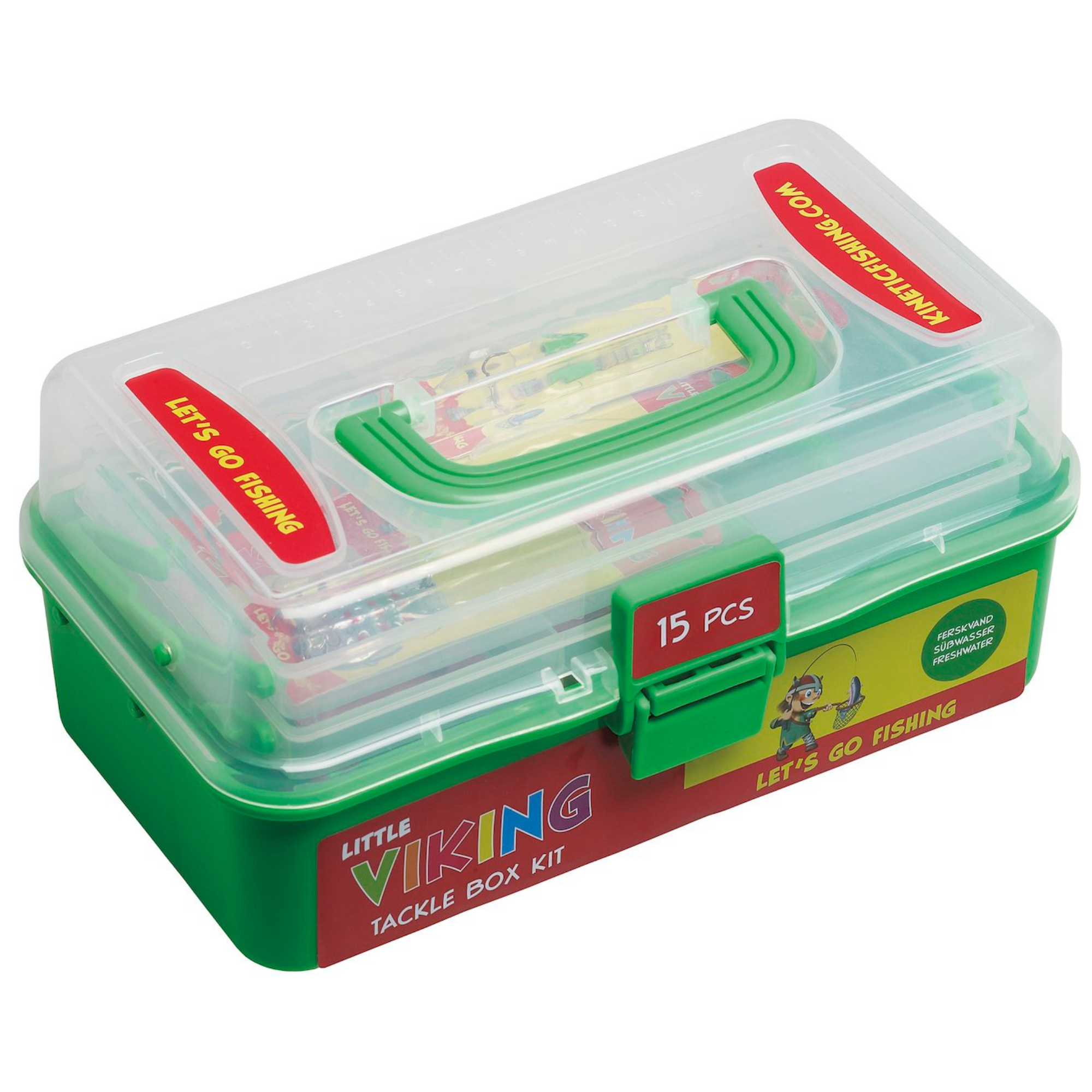 Kinetic Kids Little Viking Tackle Box Kit 15 Pieces Green D200-006-275