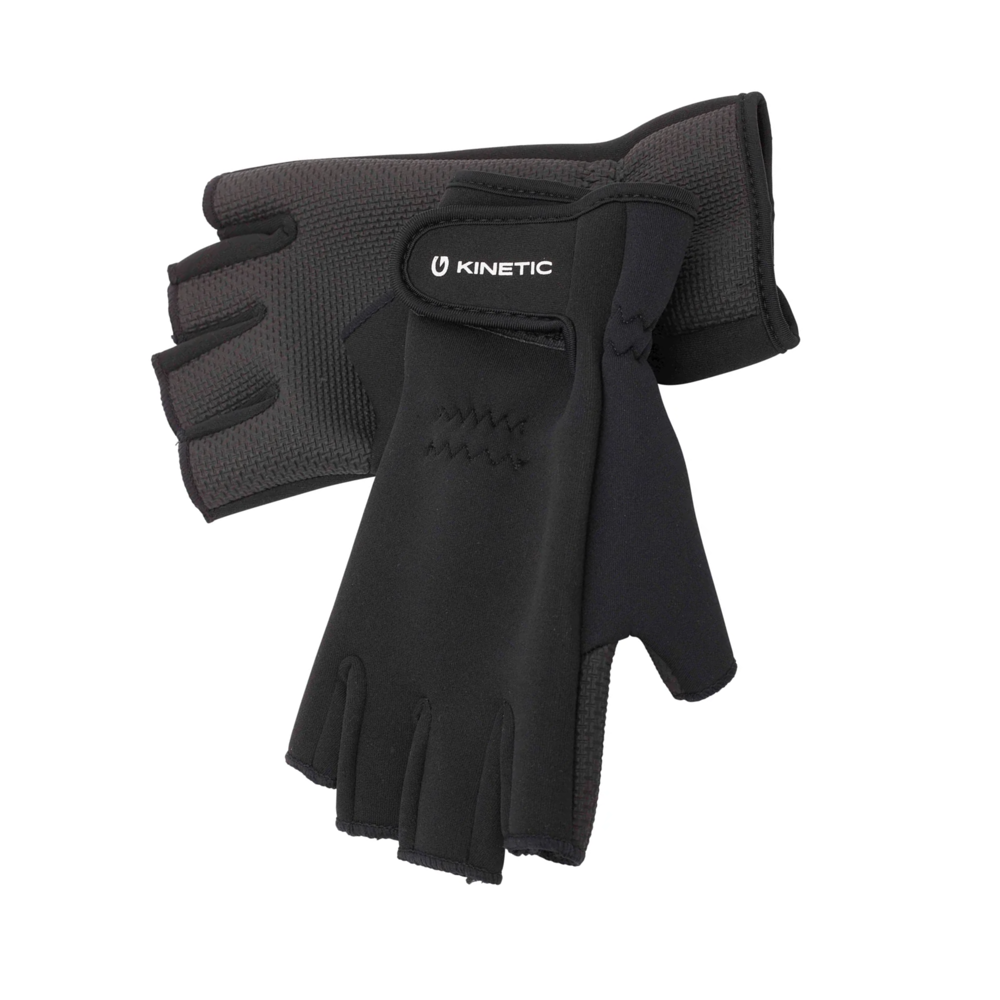 Kinetic Neoprene Half Finger Gloves (Black)