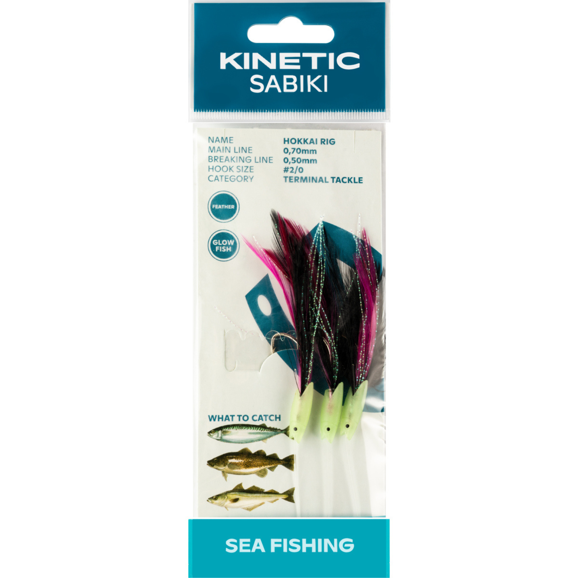 Kinetic Sabiki Hokkai 3 Hook Rig (#2/0)(Green)