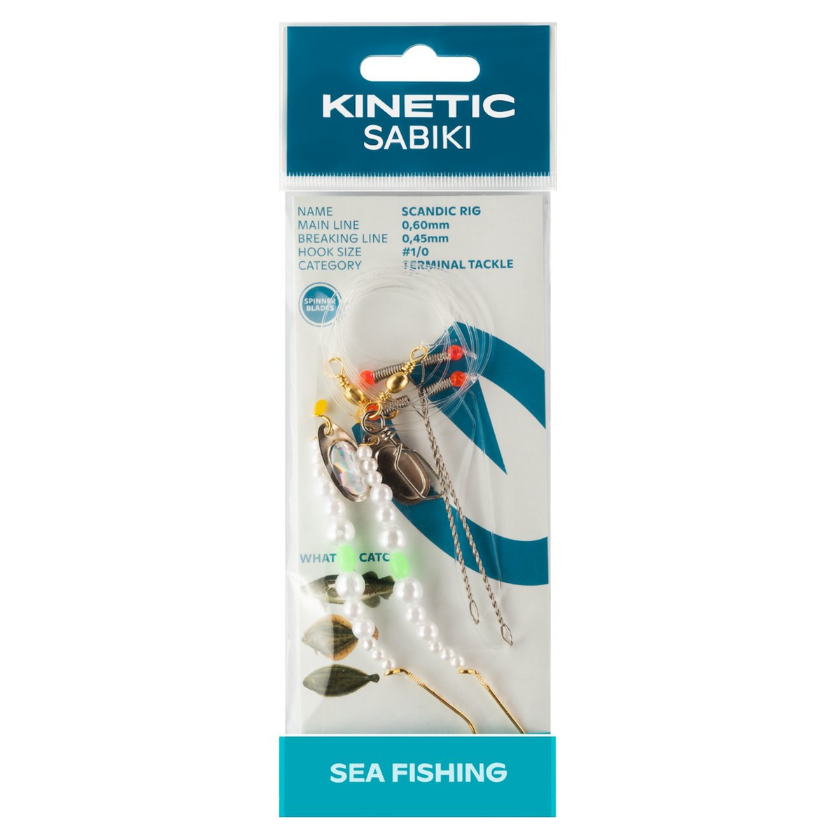 Kinetic Sabiki Scandic Rig #1/0 Pearl Classic F172-189-039