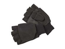 Load image into Gallery viewer, Kinetic Unisex Windstop Foldover Mitts (Black)
