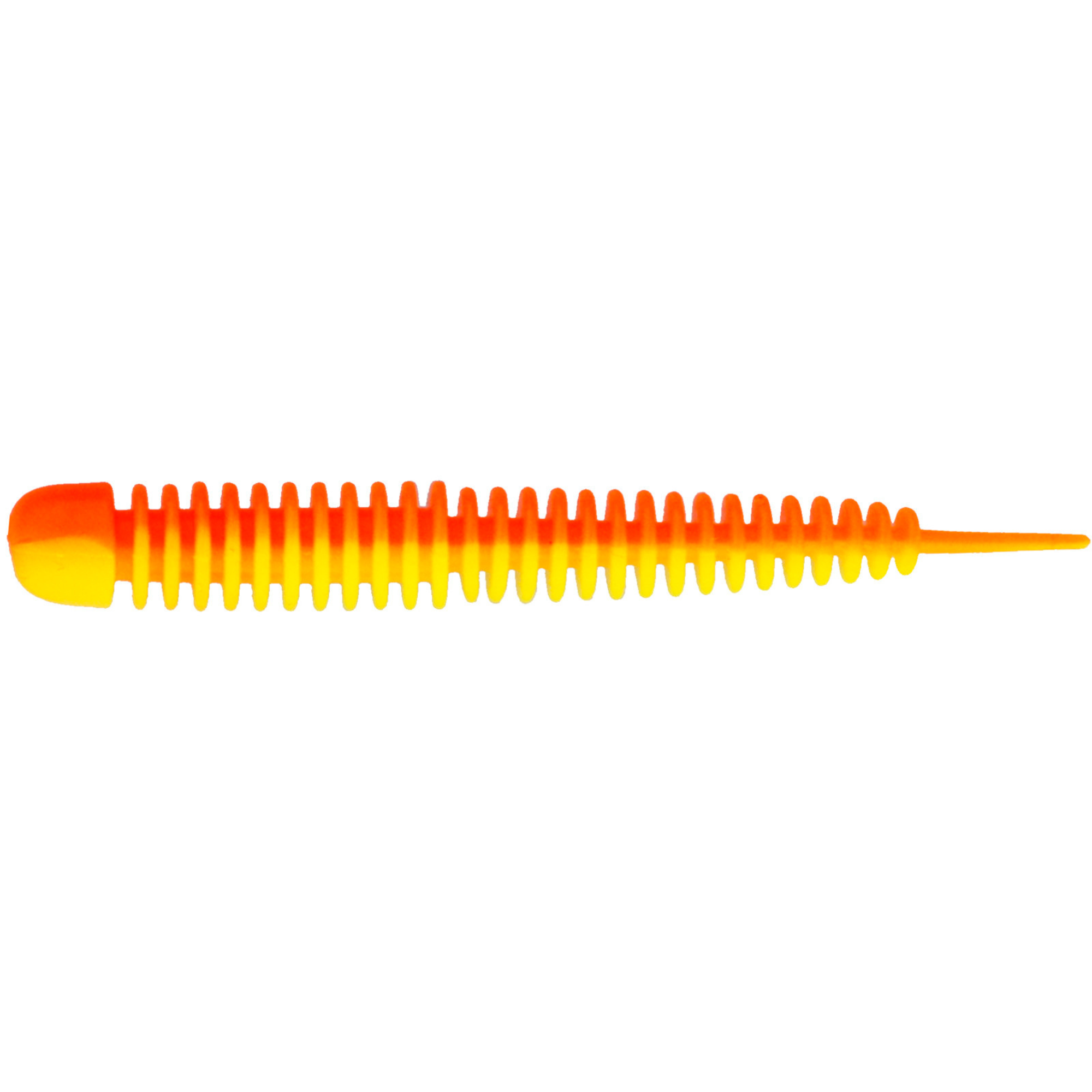 Kinetic Wriggly Soft Plastic Lure (7.5cm/2.1g)(Yellow/Orange)(10 Pack)