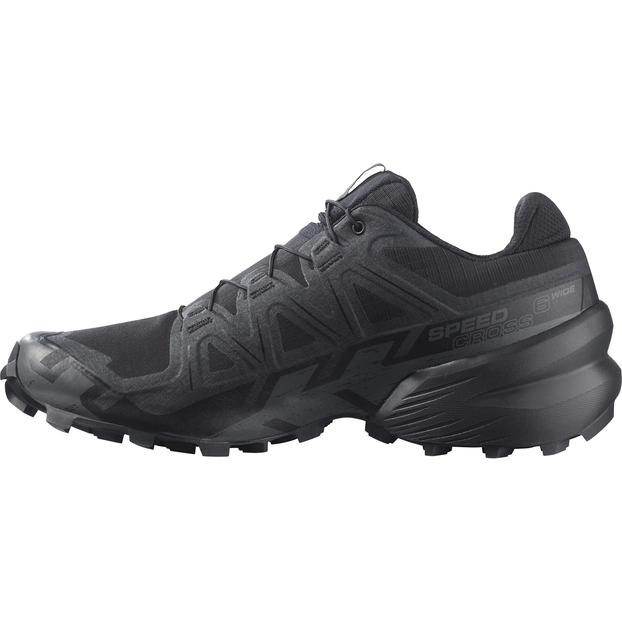 Salomon Men's Speedcross 6 Wide Fit Trail Running Shoes (Black/Phantom)