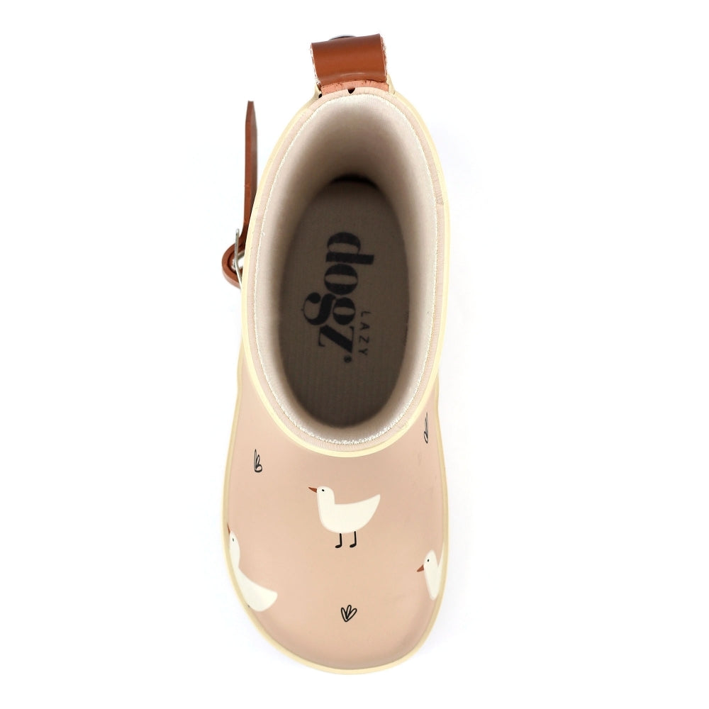 Lazy Dogz Toddler Downy Wellies (Beige)(Sizes C5-C11)