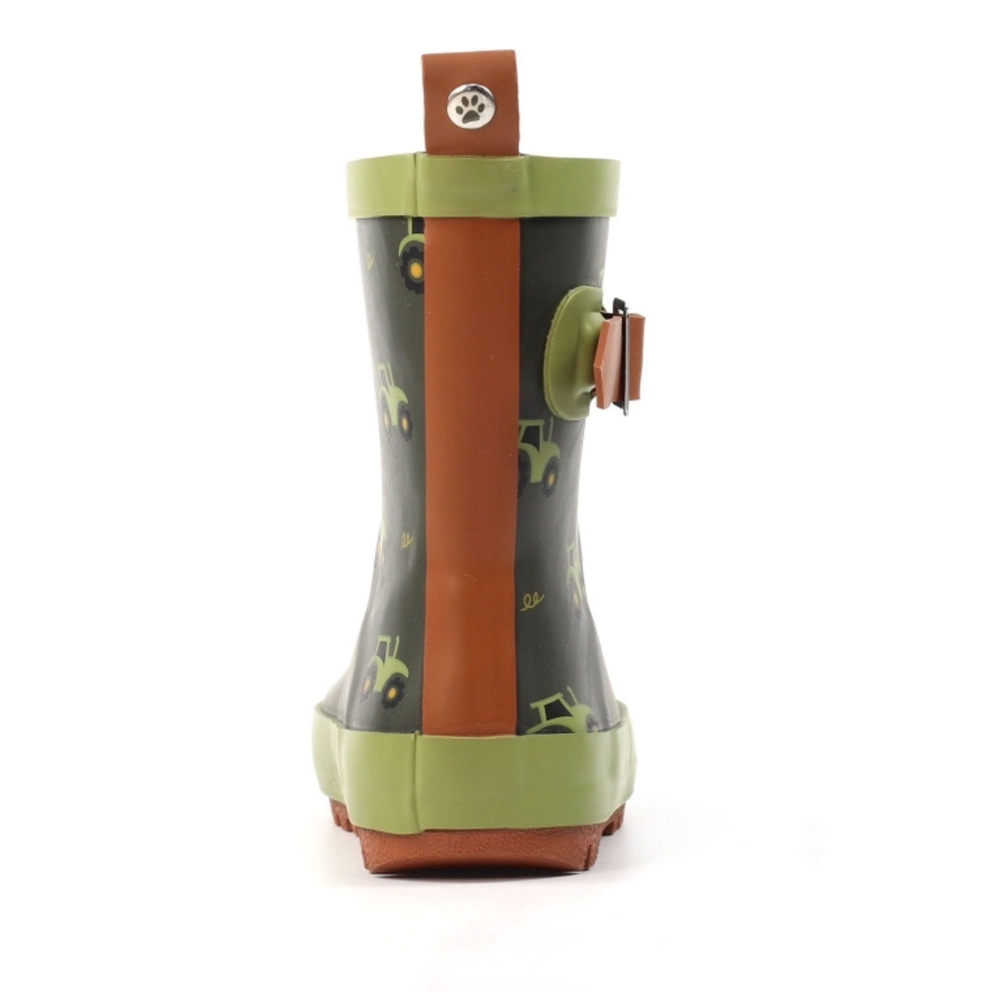 Lazy Dogz Toddler Tractor Green Wellies (Green)(Sizes EU22-29)