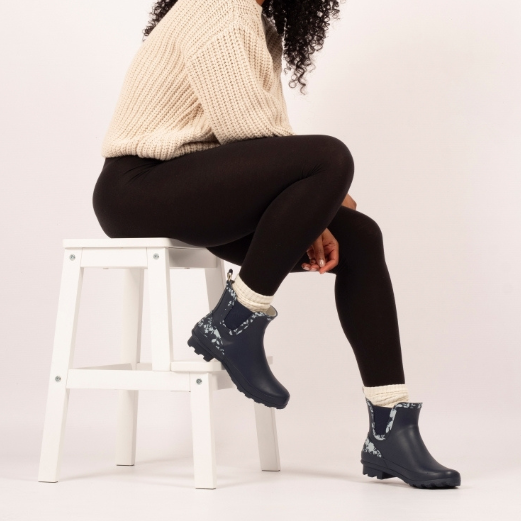 Lazy Dogz Women's Prairie Ankle Wellies (Navy)