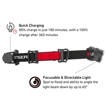 Load image into Gallery viewer, Ledlenser H8R Rechargeable Headlamp (Black)