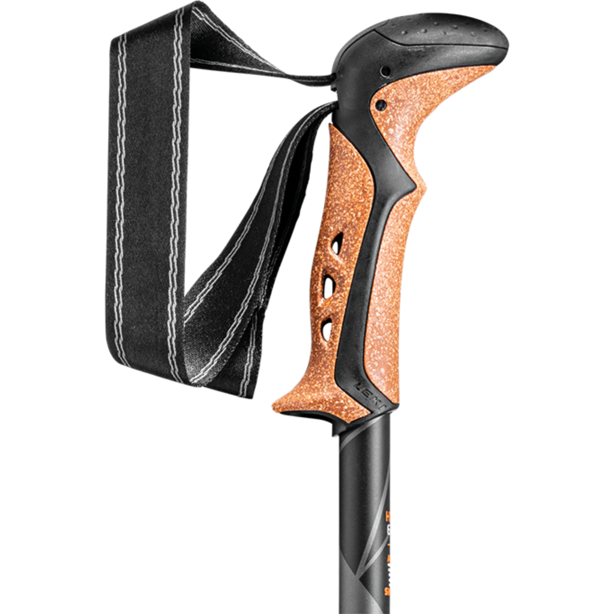 Leki Khumbu Antishock Hiking/Trekking Poles (Dark Anthracite/Orange/Black)(Pair)