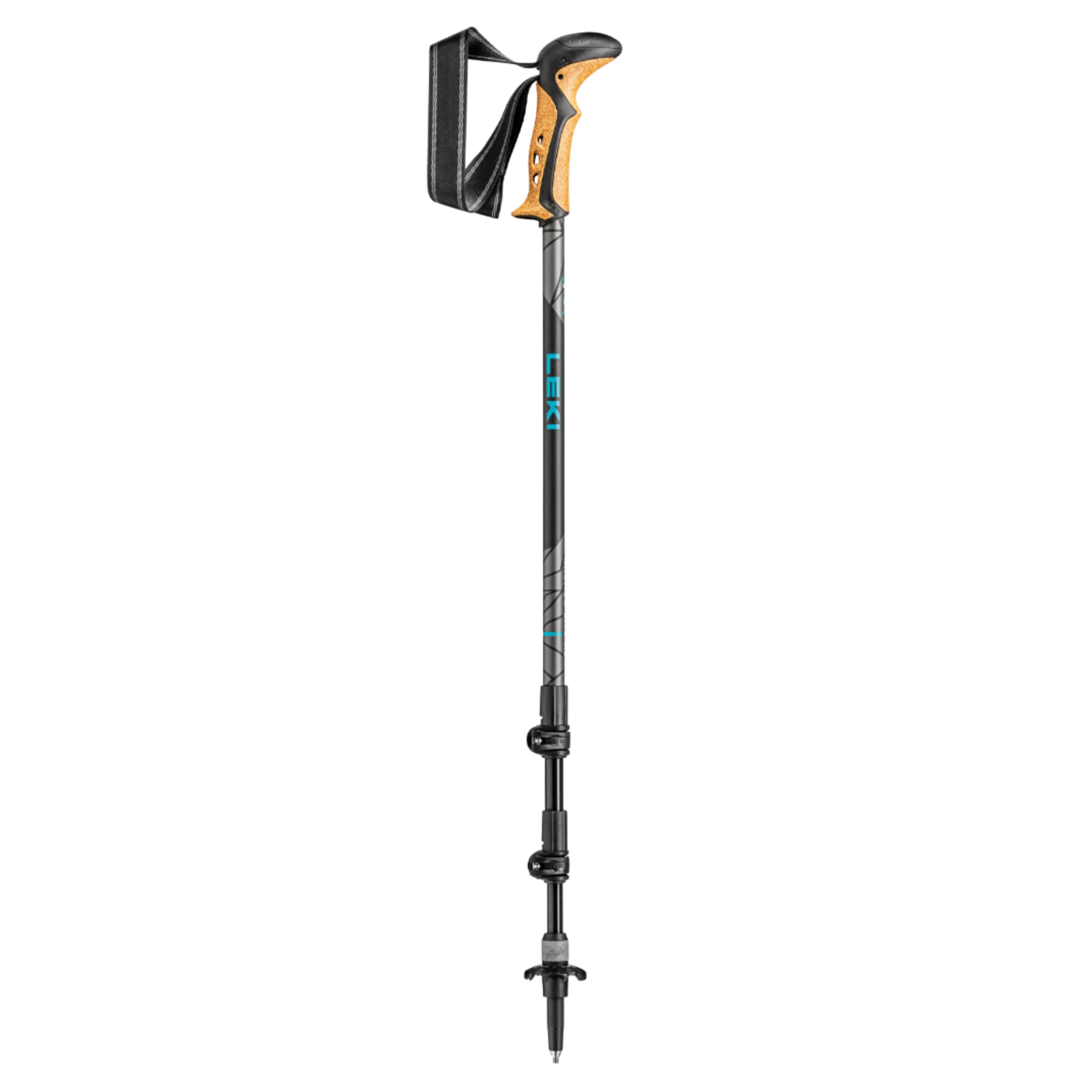 Leki Khumbu Lite Anti-Shock Hiking/Trekking Poles (Black/Petrol/Dark Anthracite)(Pair)