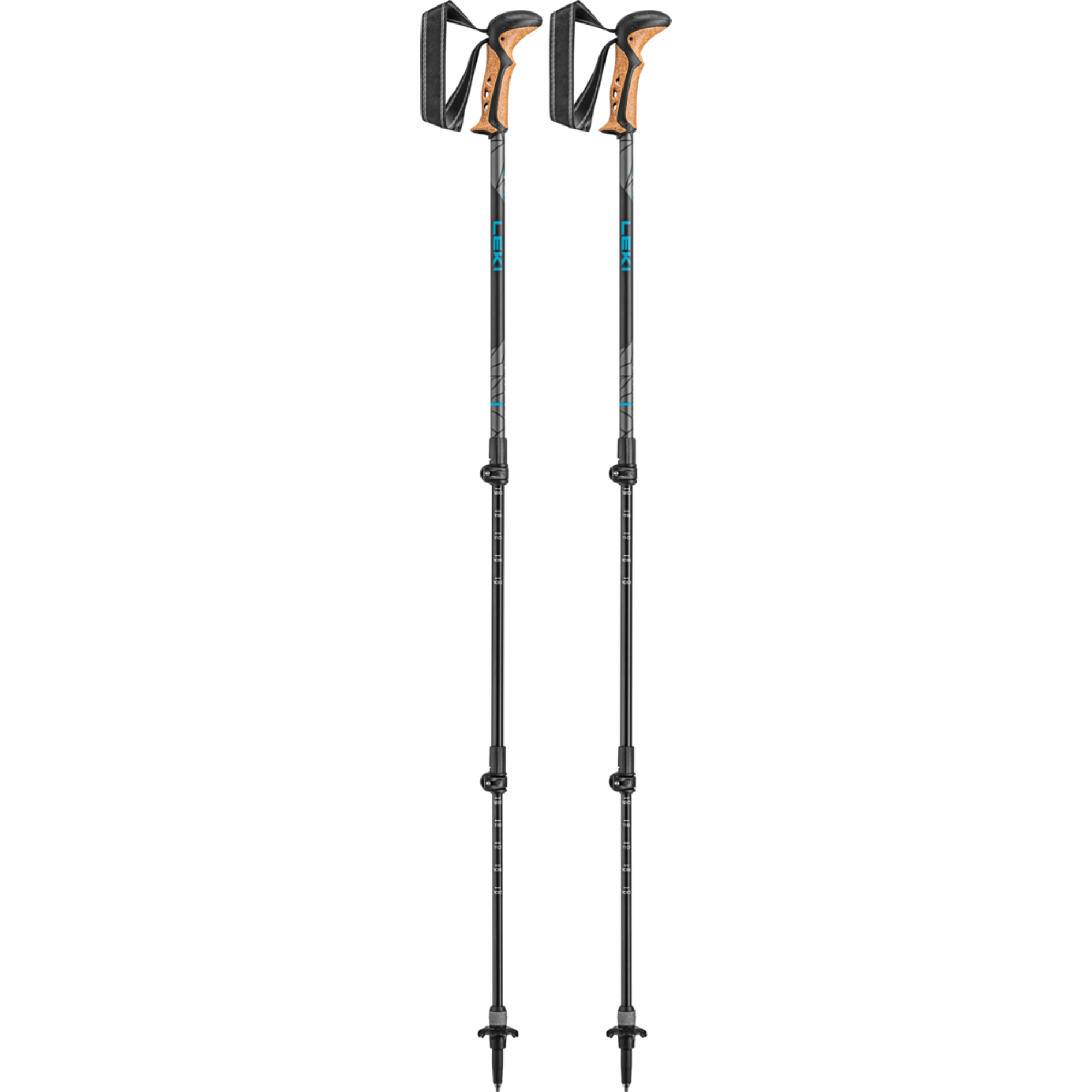 Leki Khumbu Lite Anti-Shock Hiking/Trekking Poles (Black/Petrol/Dark Anthracite)(Pair)