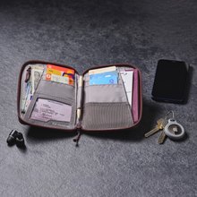 Load image into Gallery viewer, Lifeventure RFiD Recycled Mini Travel Wallet (Plum)