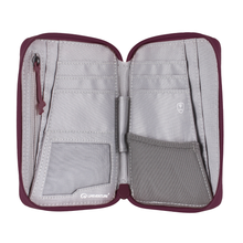 Load image into Gallery viewer, Lifeventure RFiD Recycled Mini Travel Wallet (Plum)