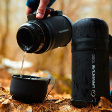Load image into Gallery viewer, Lifeventure TiV Widemouth Vacuum Food Flask (1000ml)(Black)