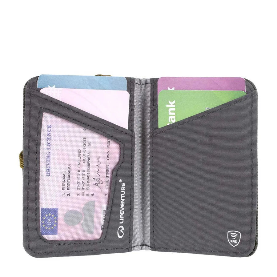 Lifeventure RFiD Recycled Card Wallet (Olive)