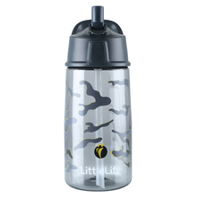 Load image into Gallery viewer, LittleLife Kids Flip-Top BPA Free Water Bottle (550ml)(Camo)
