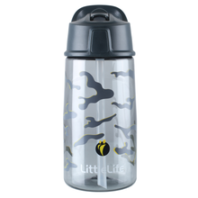 Load image into Gallery viewer, LittleLife Kids Flip-Top BPA Free Water Bottle (550ml)(Camo)