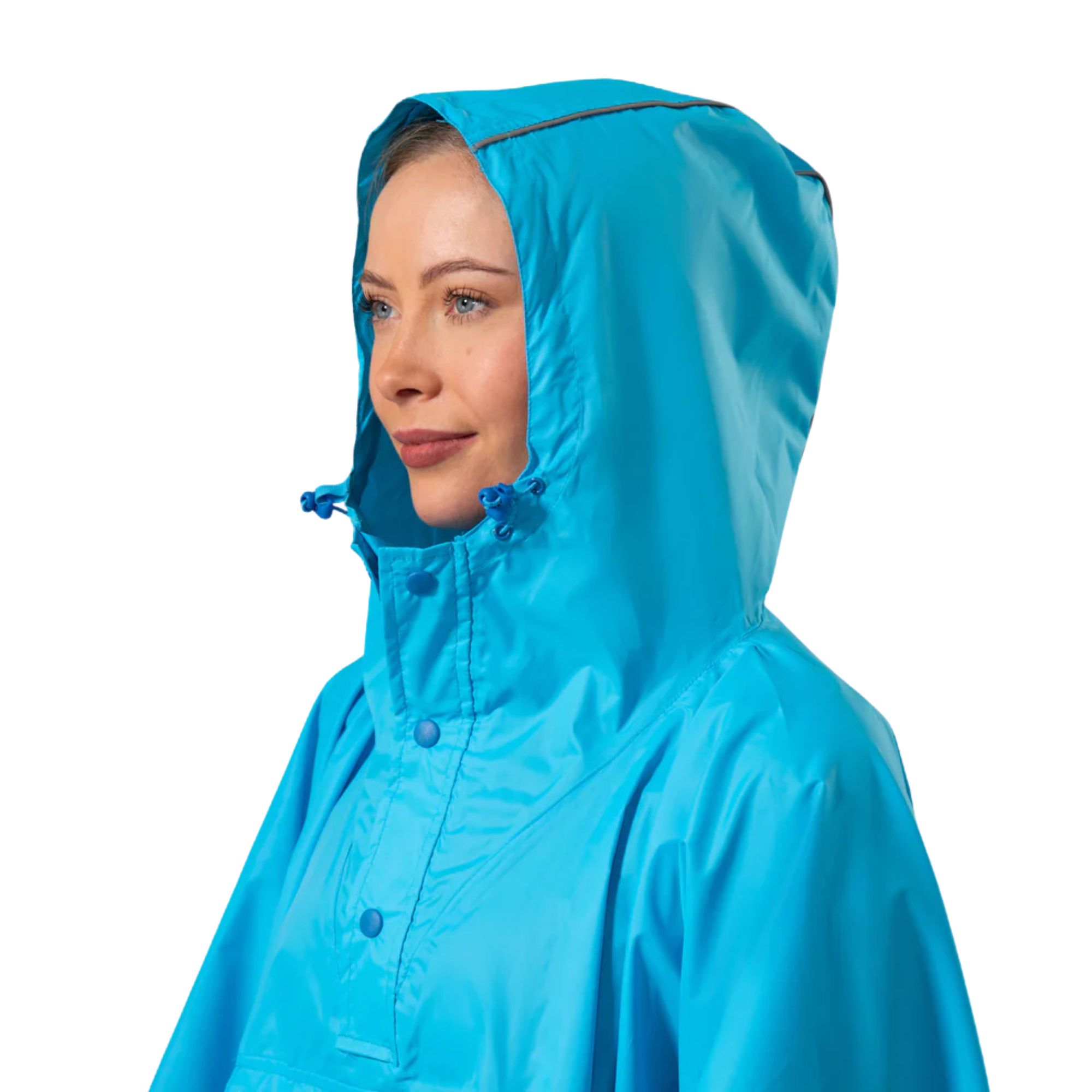 Mac-In-A-Sac Unisex Waterproof Poncho (Neon Blue)