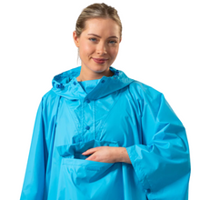 Load image into Gallery viewer, Mac-In-A-Sac Unisex Waterproof Poncho (Neon Blue)