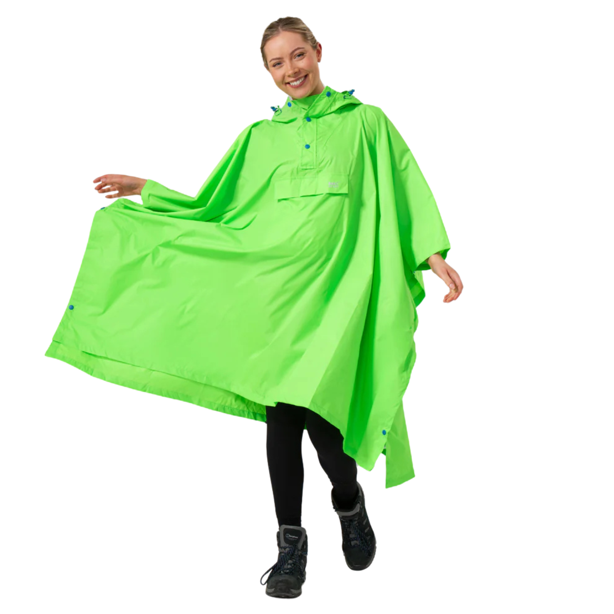 Mac-In-A-Sac Unisex Waterproof Poncho (Neon Green)