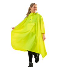 Load image into Gallery viewer, Mac-In-A-Sac Unisex Waterproof Poncho (Neon Yellow)