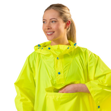 Load image into Gallery viewer, Mac-In-A-Sac Unisex Waterproof Poncho (Neon Yellow)