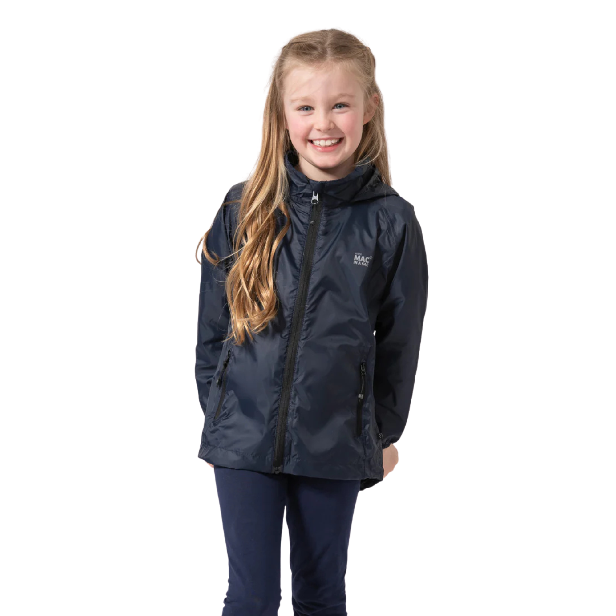 Mac In A Sac Kids Origin 2 Waterproof Jacket (Navy)(Ages 2-13)